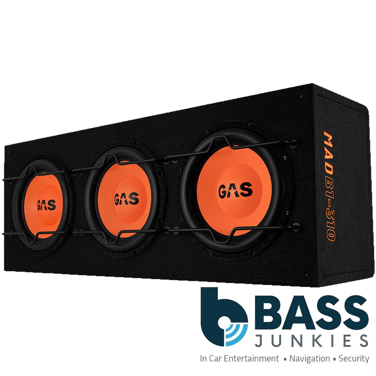 Gas MAD B1-310 - 1000 Watts 10 Inch 25cm Triple Vented Enclosure Car Subwoofer