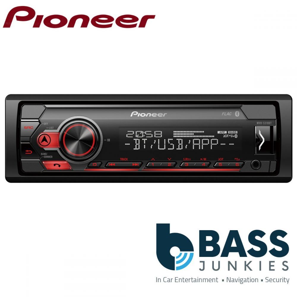 Pioneer MVH-S310BT Mechless MP3 Bluetooth USB Aux-in Android Car Stereo