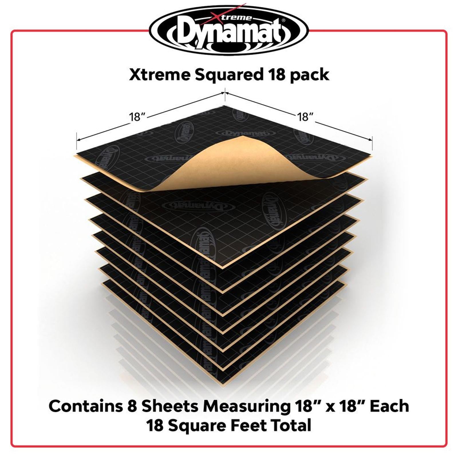 Dynamat Xtreme Squared Sound Deadening Sheets 1.67m² (18 sq.ft) - 8 Pack
