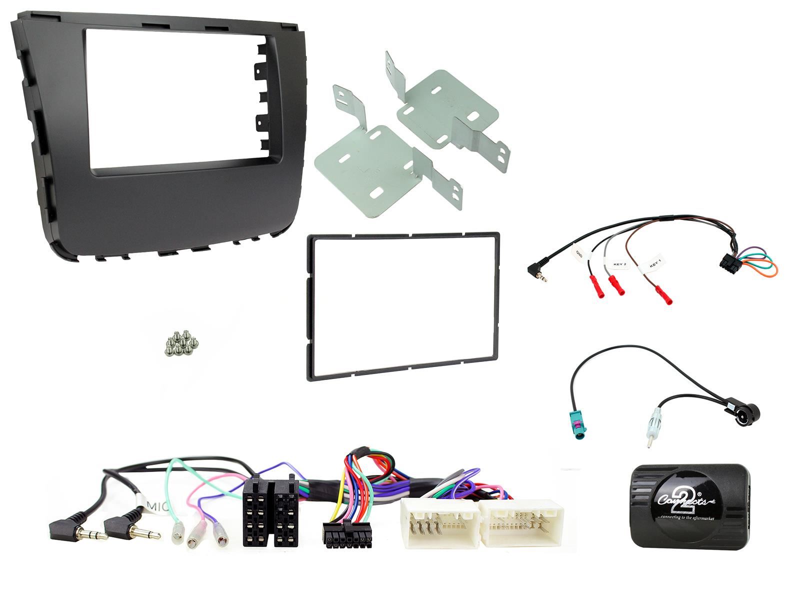 Connects2 CTKSY08 - SSangYong Musso 2018 Onwards Double Din Fascia & Steering Wheel Interface Installation Kit