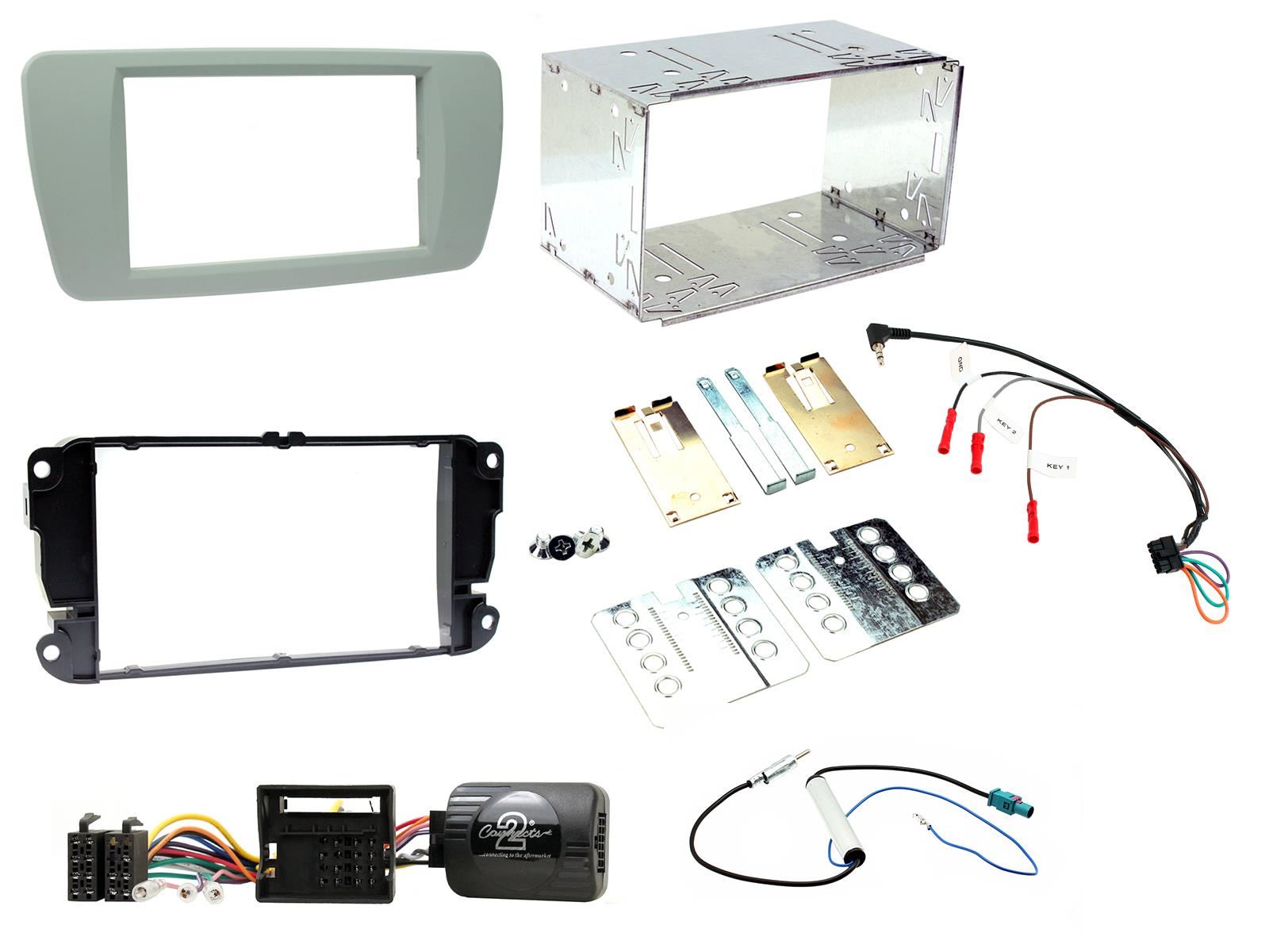 Connects2 CTKST04 - Seat Ibiza 2008-2014 Double Din Fascia & Steering Wheel Interface Installation Kit