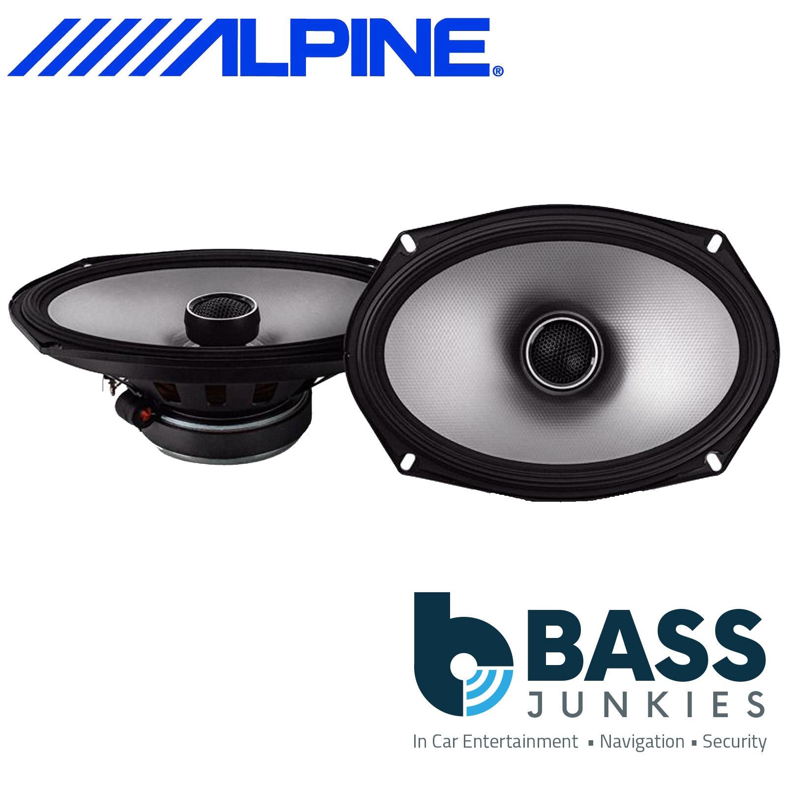 Alpine S2-S69 - S-Series 6"x9" 520 Watt 2 Way Coaxial Door Shelf Car Speakers Pair