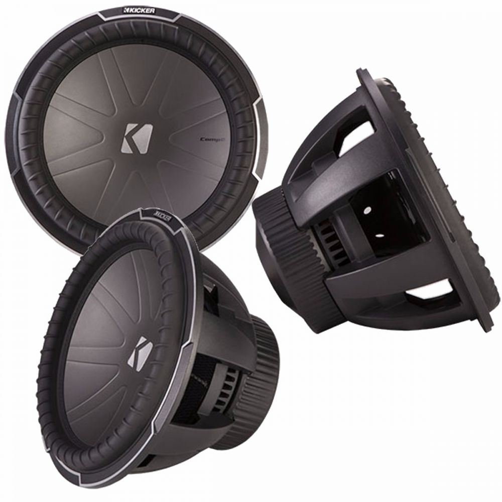Kicker CWQ124 - CompQ 12" 25cm 850 Watts RMS 4 Ohm Dual Voice Coil DVC Subwoofer