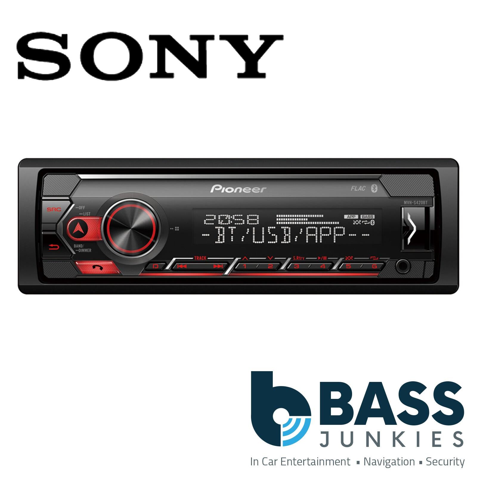 Pioneer MVH-S420BT Car Stereo Bluetooth USB CD Aux For iPhone Android Spotify