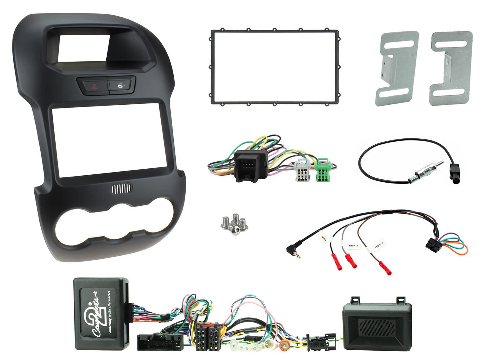 Connects2 Double Din Stereo fitting kit for Ford Ranger 2013-2016	 Vehicle Specific Stereo Screen Steering Controls Fitting Kit