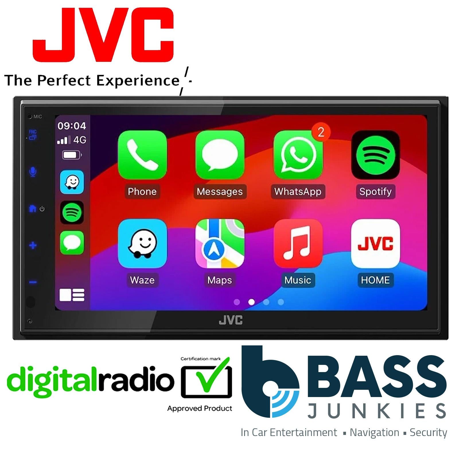 JVC KW-M695DBW - 6.8' DAB+ Radio Wireless CarPlay & Android Auto Bluetooth Car Stereo Screen