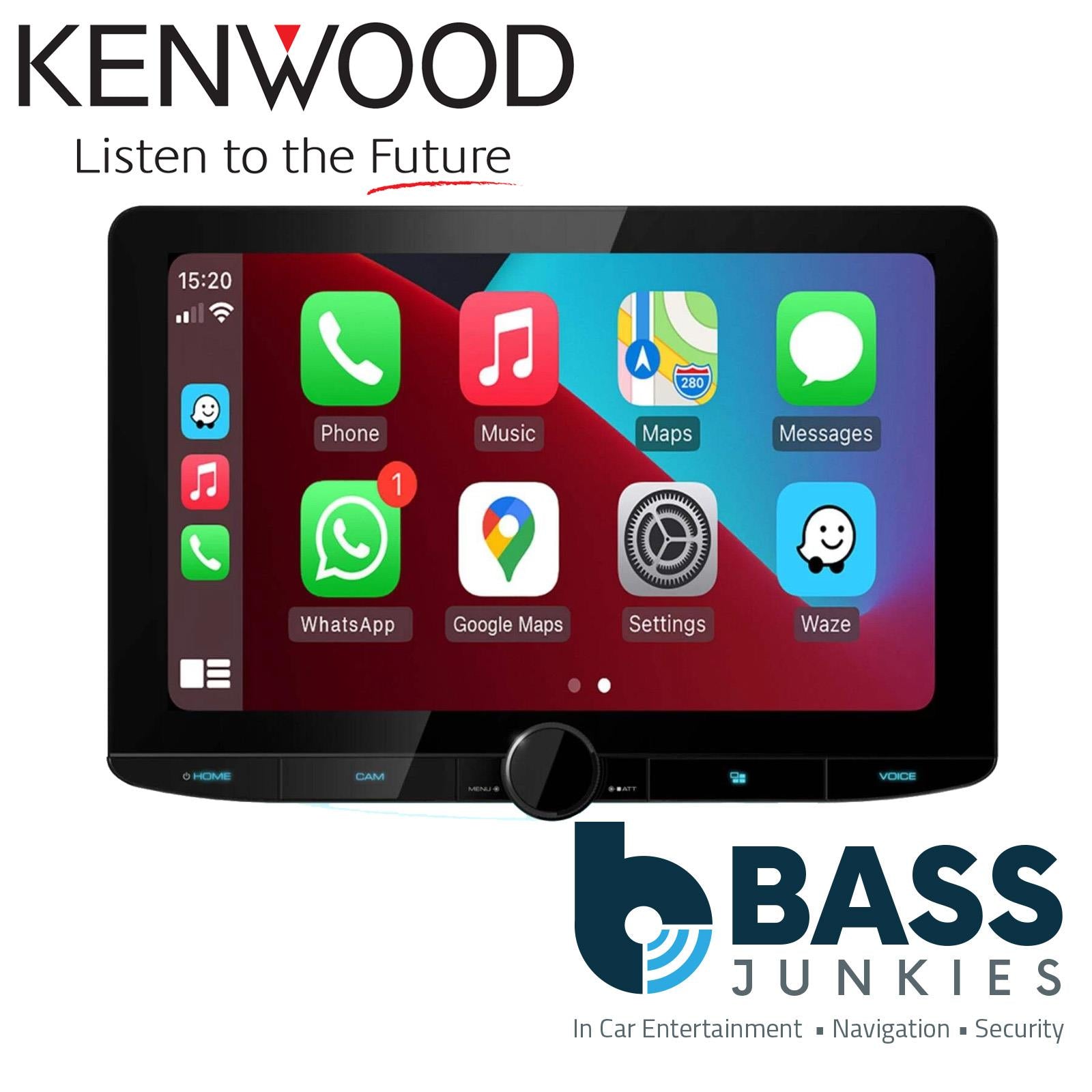 Kenwood DMX9724XDS - 10.1 Inch CarPlay Android Hi Res Wifi DAB Bluetooth Stereo