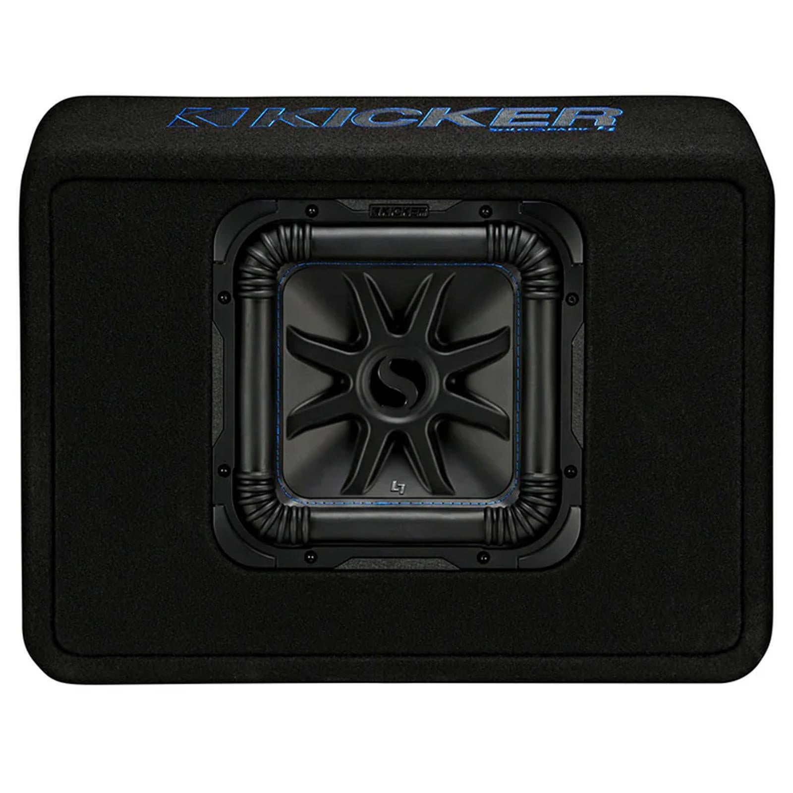 Kicker 44TL7S102 - 1200W 10" Solo-Baric L7S Thin Car Sub Subwoofer Enclosure 2 Ohm