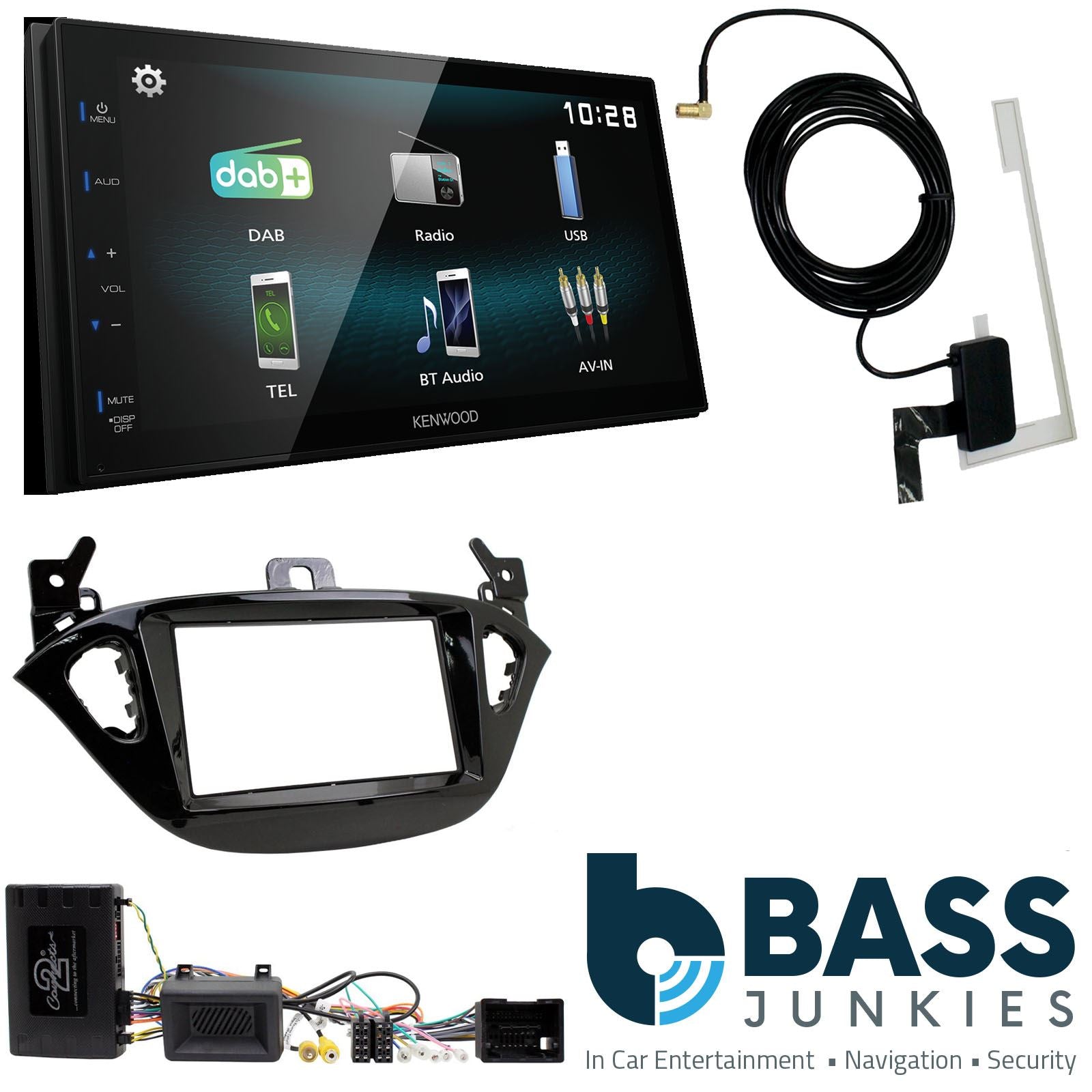 Kenwood DMX-125DAB + CTK Fitting Kit fits Vauxhall Corsa 2014-19
