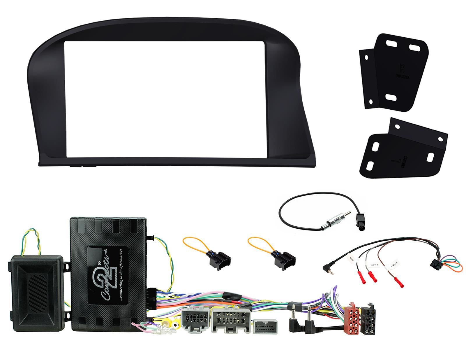 Double Din Stereo Fitting Kit + Steering Wheel Stalk Controls to fit Volvo V70 2012-16 | Volvo XC70 2012-16