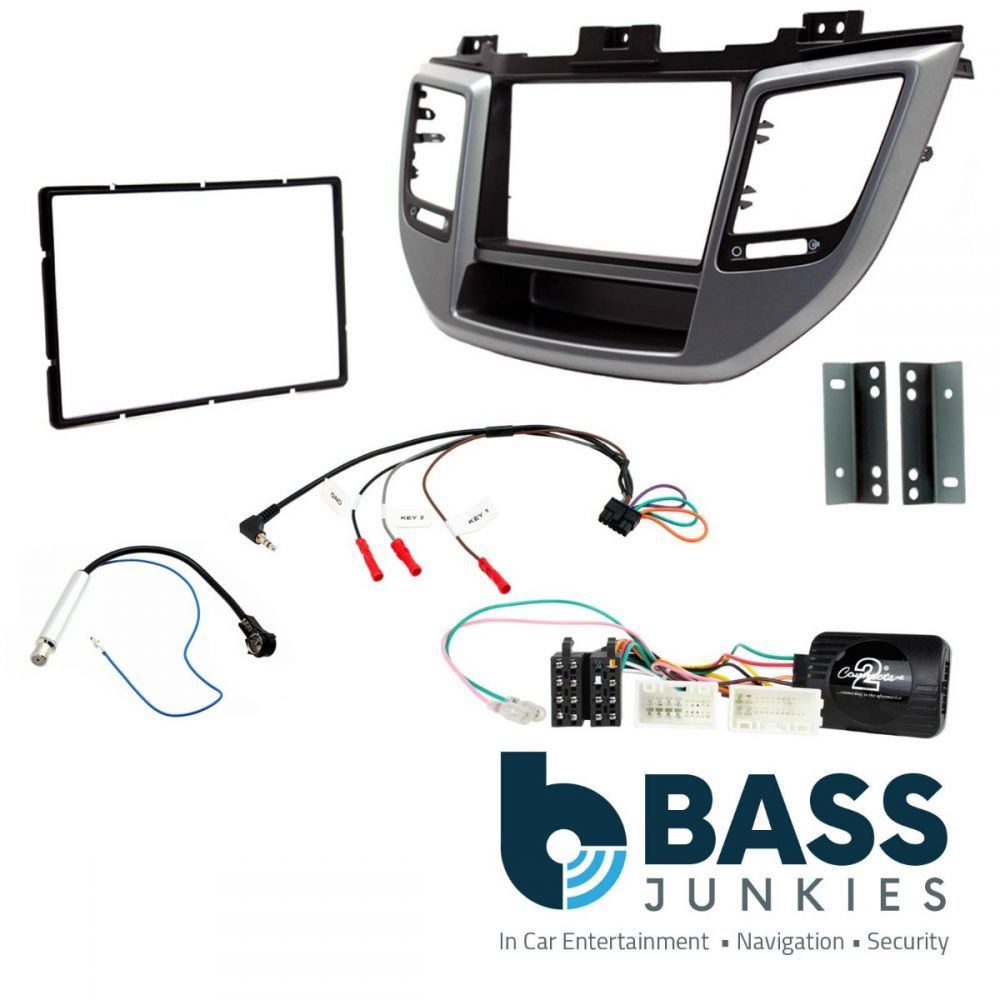 Connects2 CTKHY23 Hyundai Tucson 2015 Onwards Double Din Car Fascia Steering Wheel Interface Kit