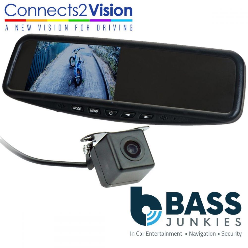 Connects2 CAM-12 Universal Car Rear Night Vision Reversing Camera & 4.3" Interior Mirror Screen