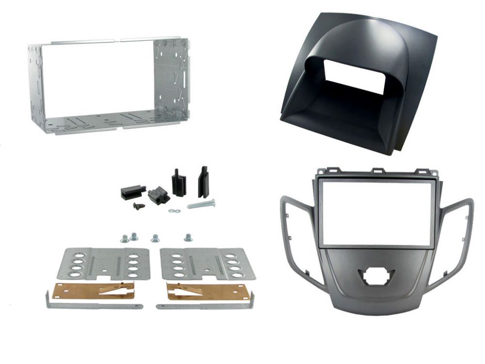 Connects2 CT23FD22 Ford Fiesta 2008 Onwards Car Stereo Double Din Fascia Panel & Cage Kit