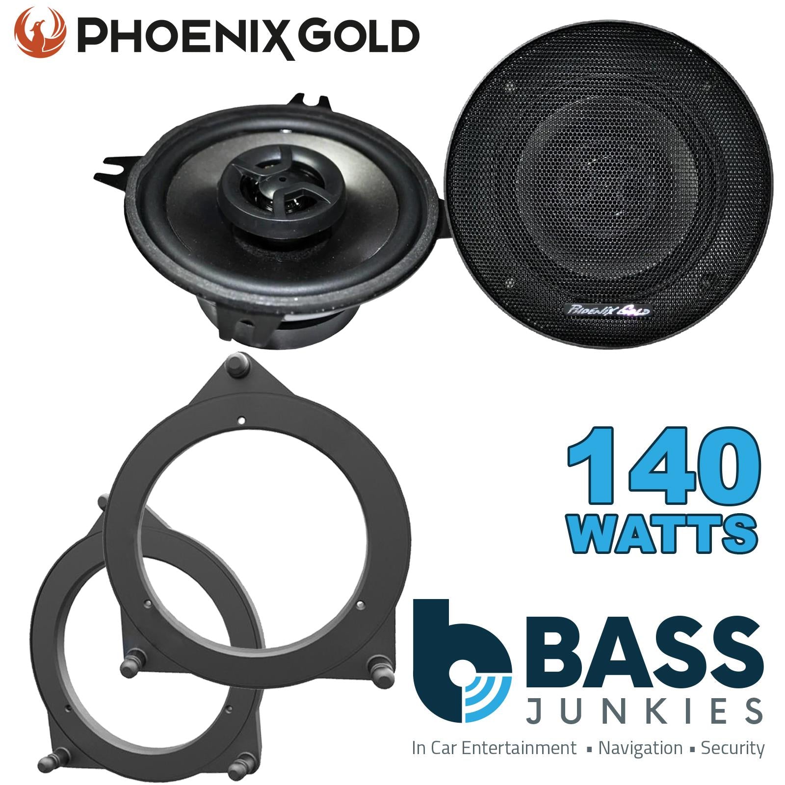 Phoenix Gold Z4CX 100mm/10cm/4" 2-Way Coaxial Car speakers (Per Pair Max 140|70 watts RMS) Fits Mercedes C-Class 2015-21