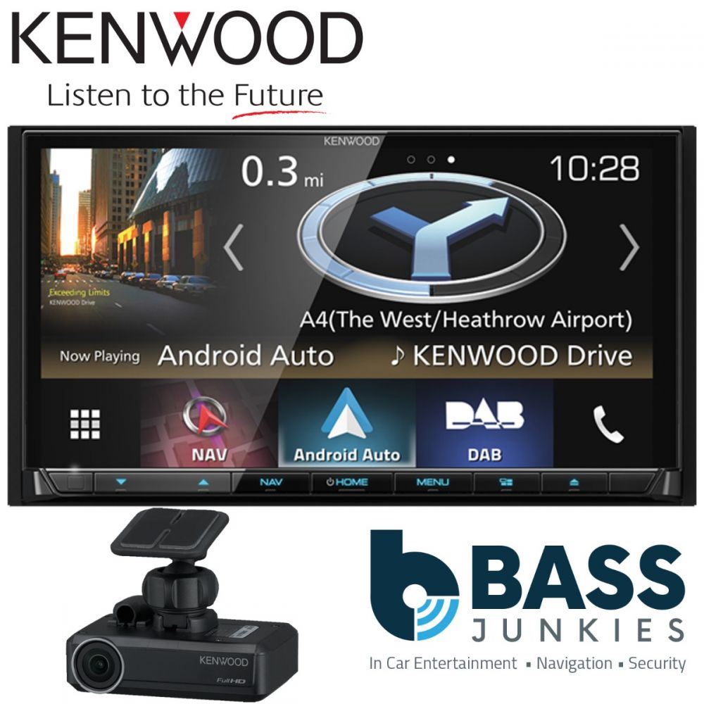 Kenwood DNX-8180DABS - 7” DAB DVD CD MP3 USB Navigation Bluetooth AV Car Stereo Radio Tuner Player & Dash Camera