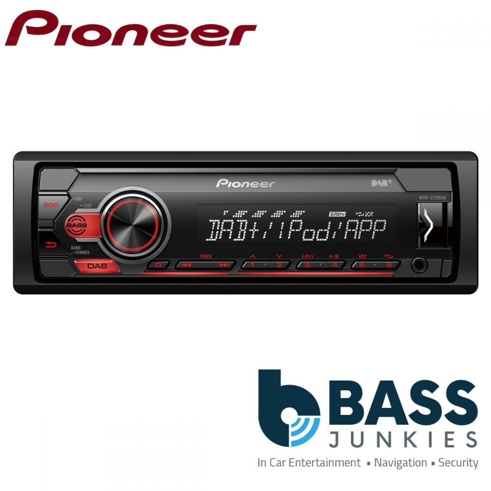 Pioneer MVH-S210DAB Mechless DAB Tuner iPhone Android USB Aux Spotify Car Stereo