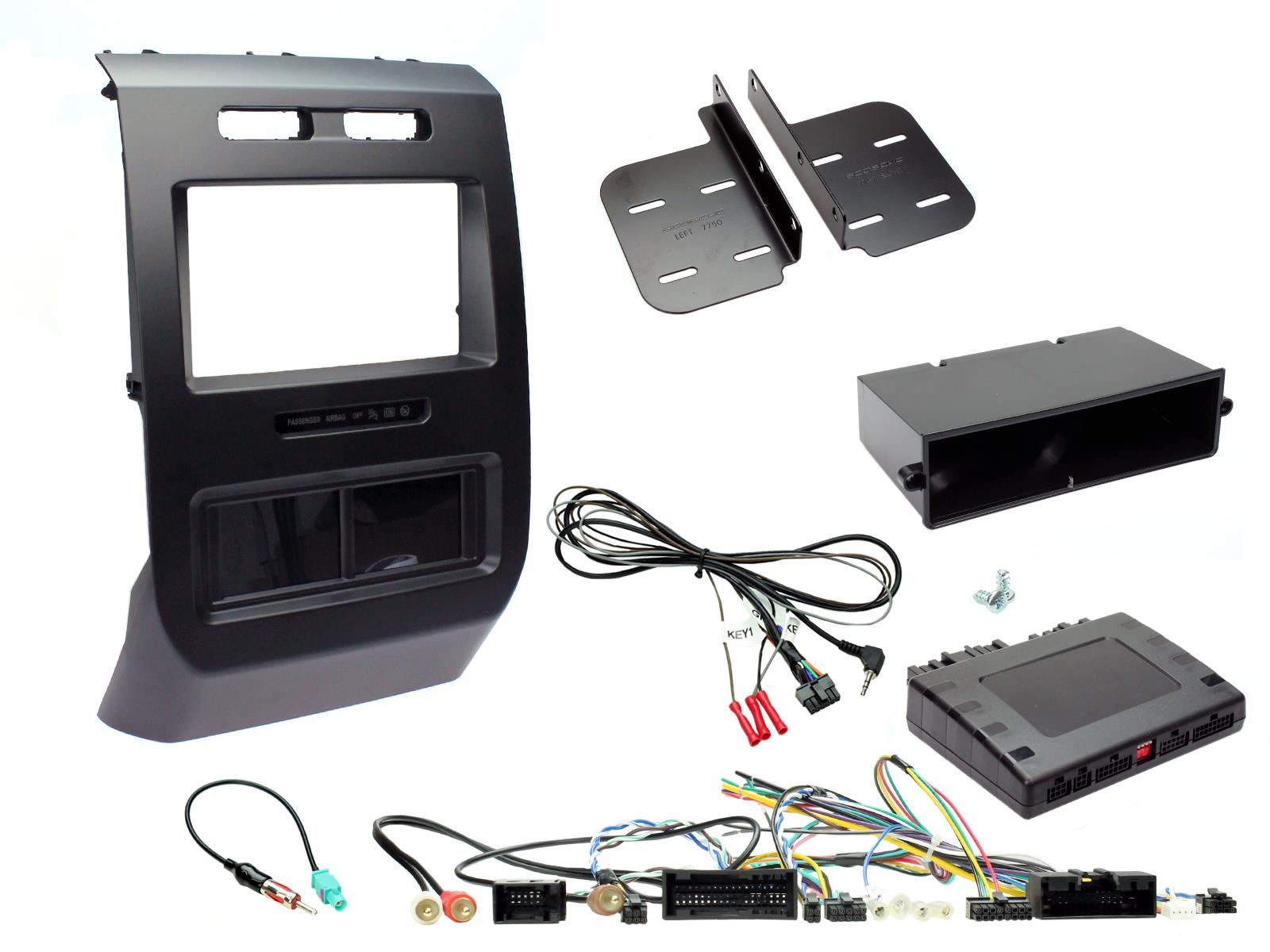 Connects2 Double Din Stereo fitting kit for Ford F-150 2015-2020 Vehicle Specific Stereo Screen Steering Controls Fitting Kit