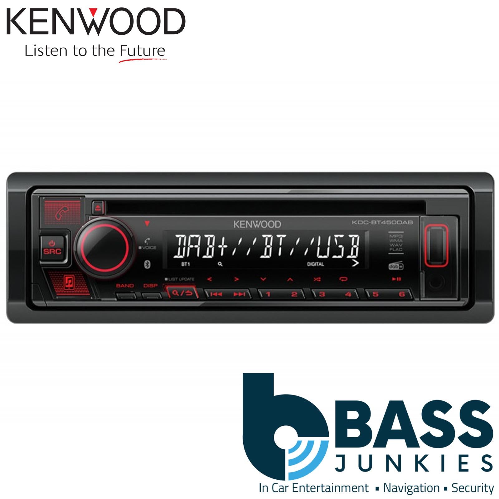 Kenwood KDC-BT450DAB Bluetooth DAB+ Android CD MP3 USB Car Stereo & Aerial
