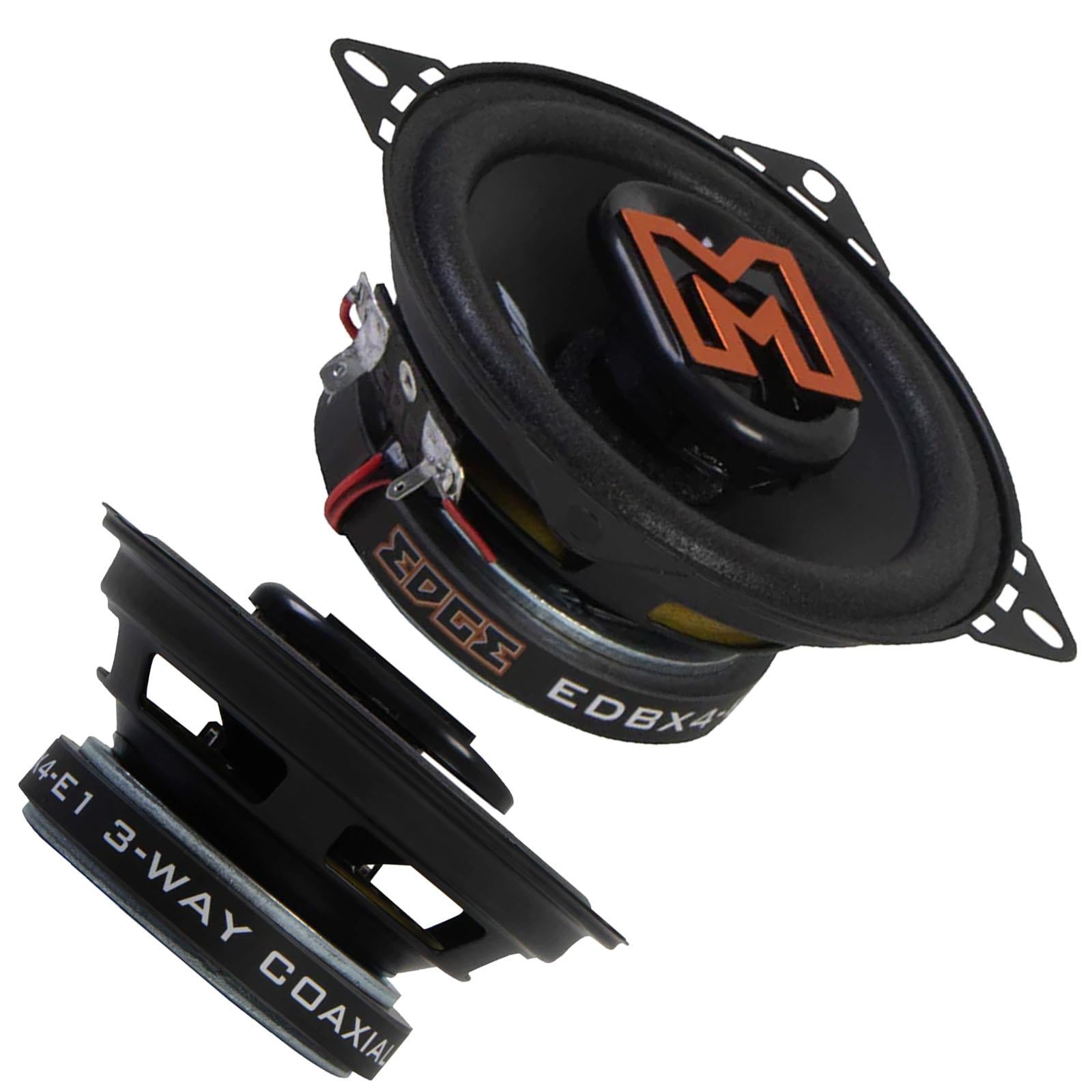 Edge EDBX4-E1 - 4" 240 Watts 3-Way Coaxial Car Front Rear Door Speakers