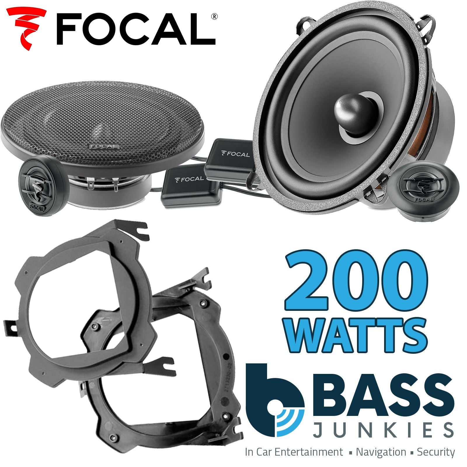 Focal Auditor ASE130 130mm/13cm/5.25"Car Component Speakers (Pair Max 200 watts) Fits Vauxhall Corsa 1993-06 | Tigra 94-00
