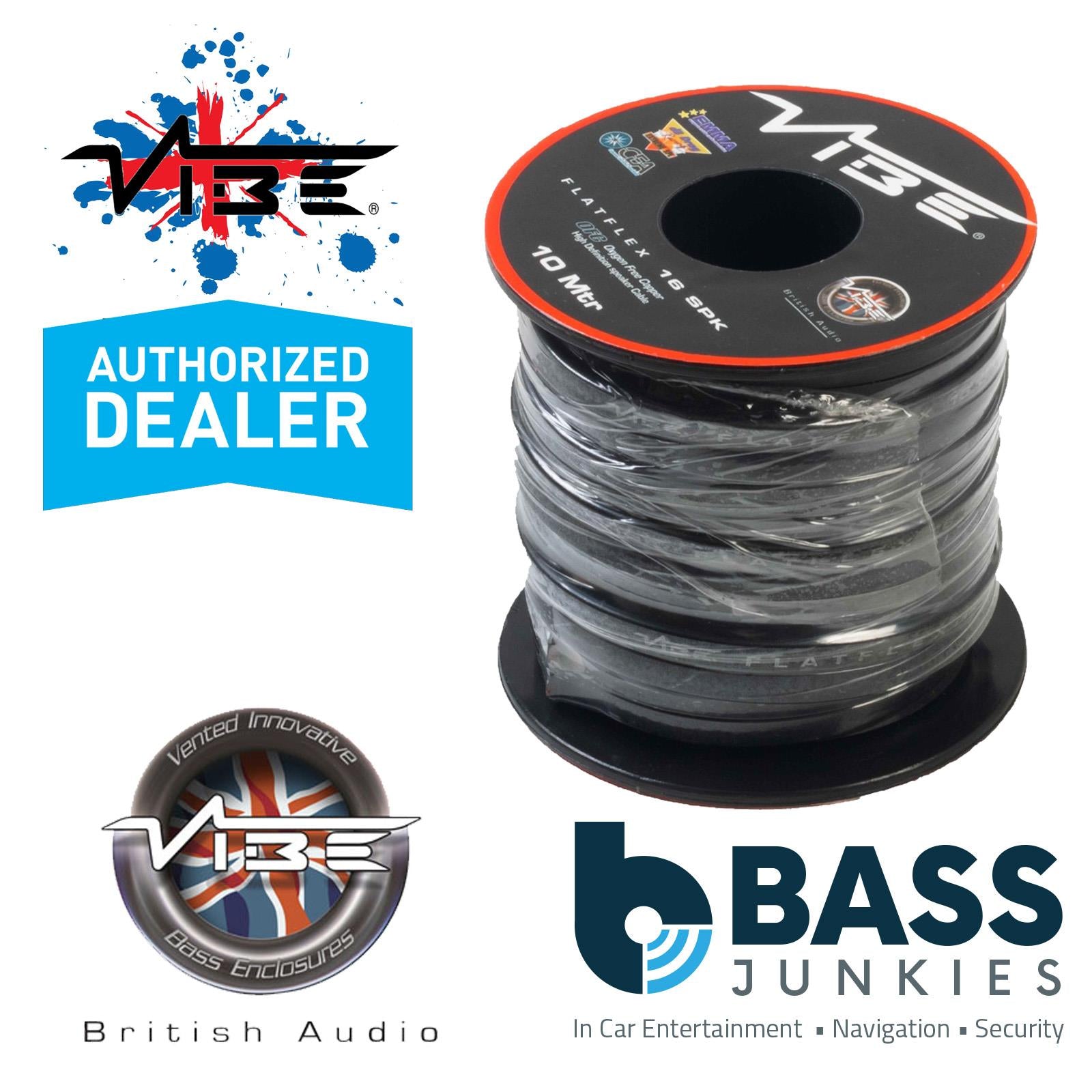 Vibe Flatflex 10 Metre 16 AWG Gauge OFC Flat Car Speaker Wire Cable