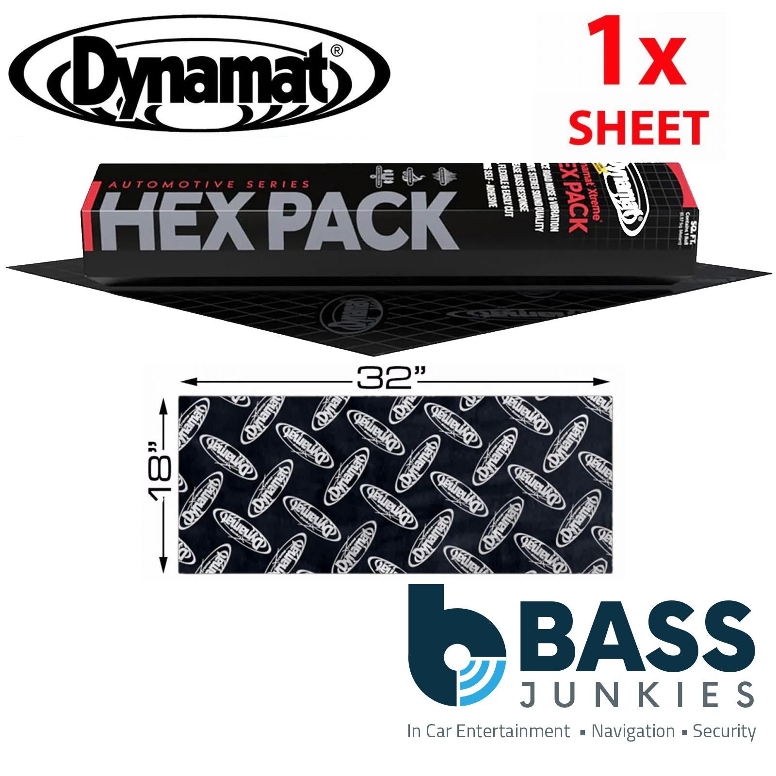 Dynamat DYN10425 - Xtreme Hex Wedge Pack 4 sq.ft 18" x 32" x 1 Sheet Car Sound Proofing Deadening Mat