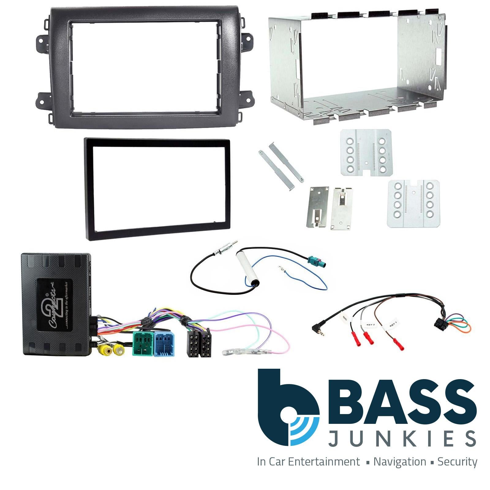 Double Din Stereo Fitting Kit + Steering Wheel Stalk Controls to fit Fiat Ducato 2021>