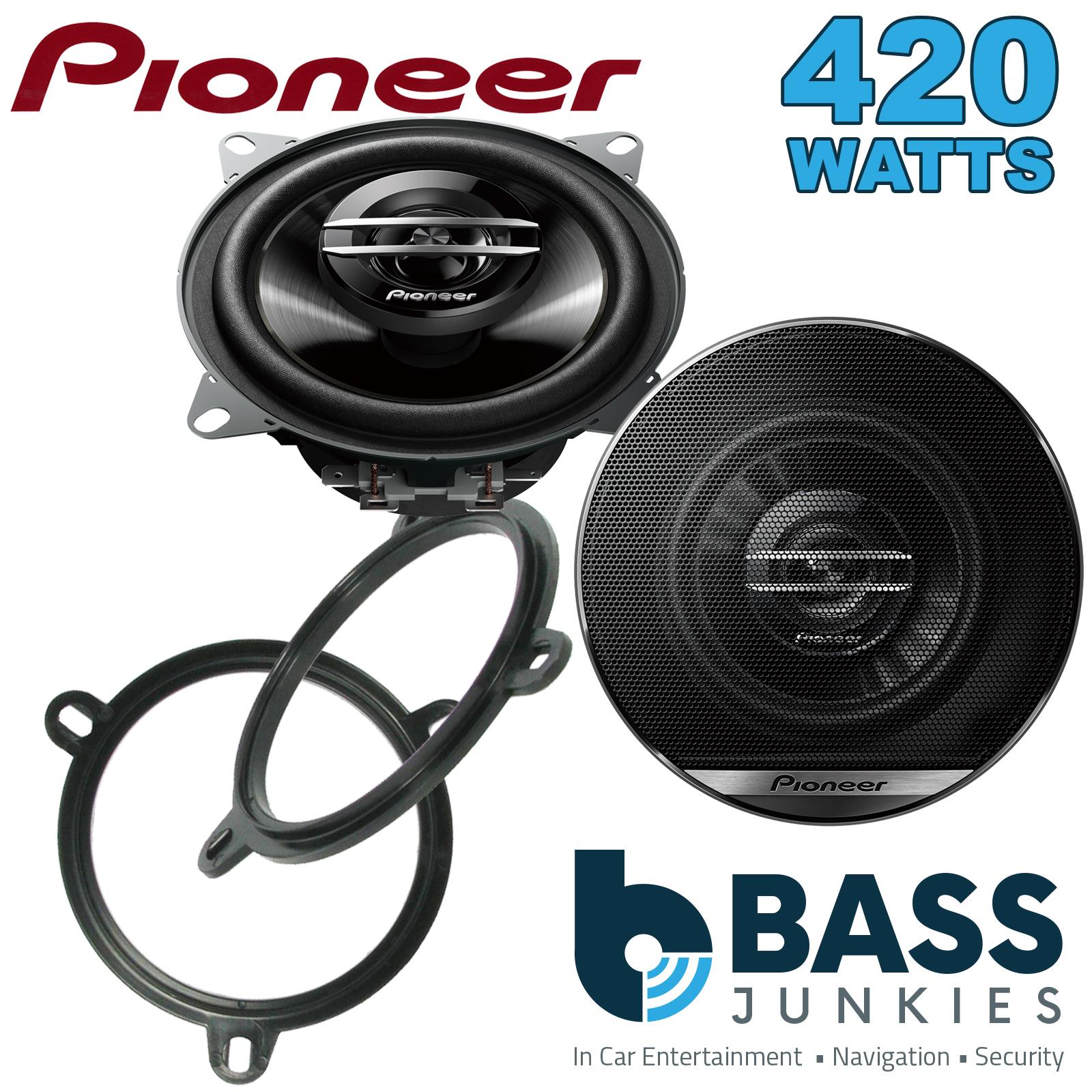 Pionner TS-G1020F 100mm/10cm/4" 2-Way Coaxial Car speakers (Per Pair Max 420|60 watts RMS) Fits Honda HR-V 2001-05