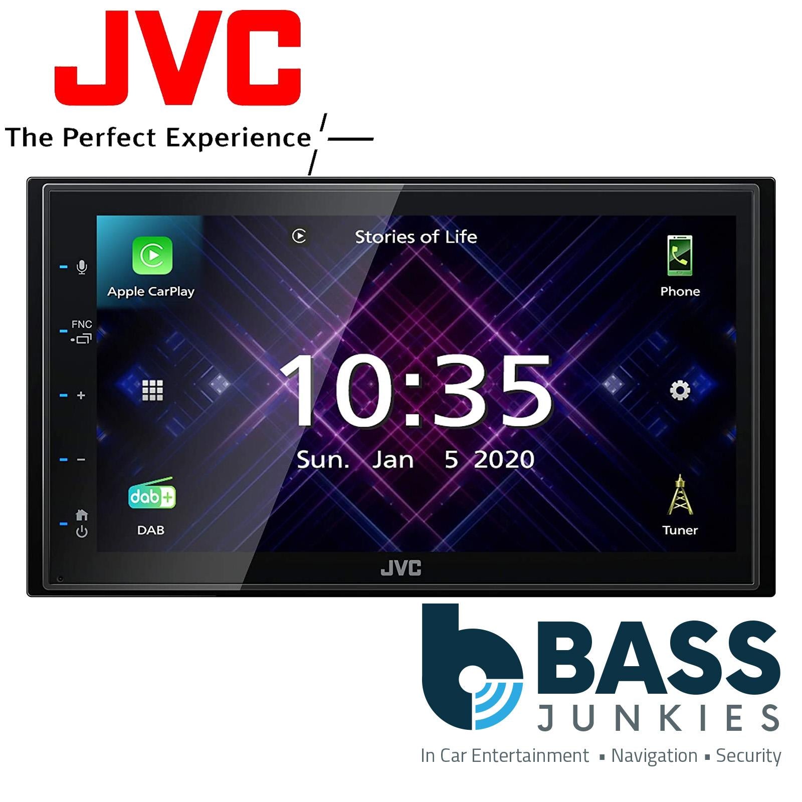 JVC KW-M565DBT 6.8" DAB+ Bluetooth CarPlay Android USB Car Stereo Screen