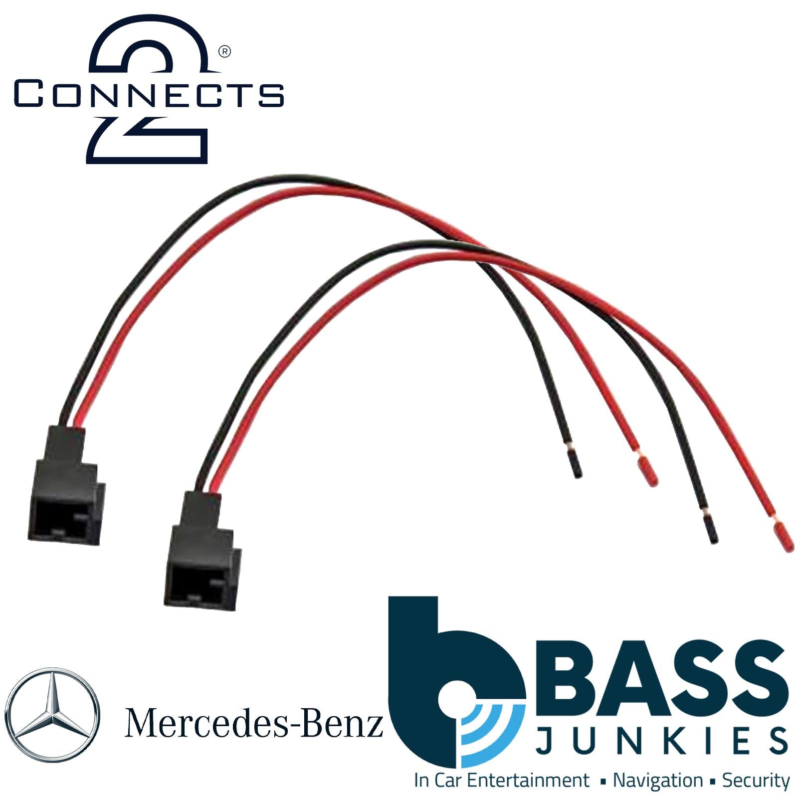 Connects2 CT55-MB04 Converts Manafacture Wiring to Standard Speakers Wire Adapters to fit Mercedes C-Class W205 2014-2021