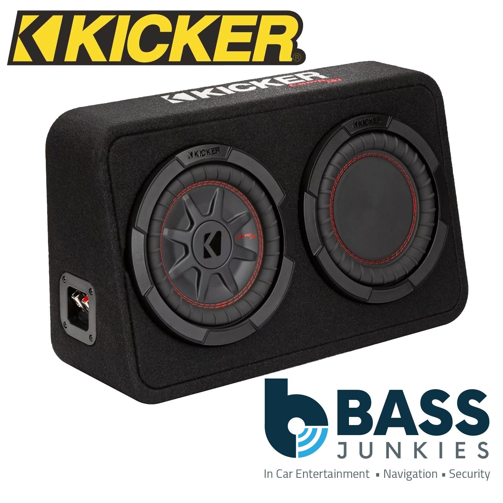 Kicker 48TCWRT82 - 600 Watts CompRT 8" Thin Slim Loaded Car Bass Box Enclosure