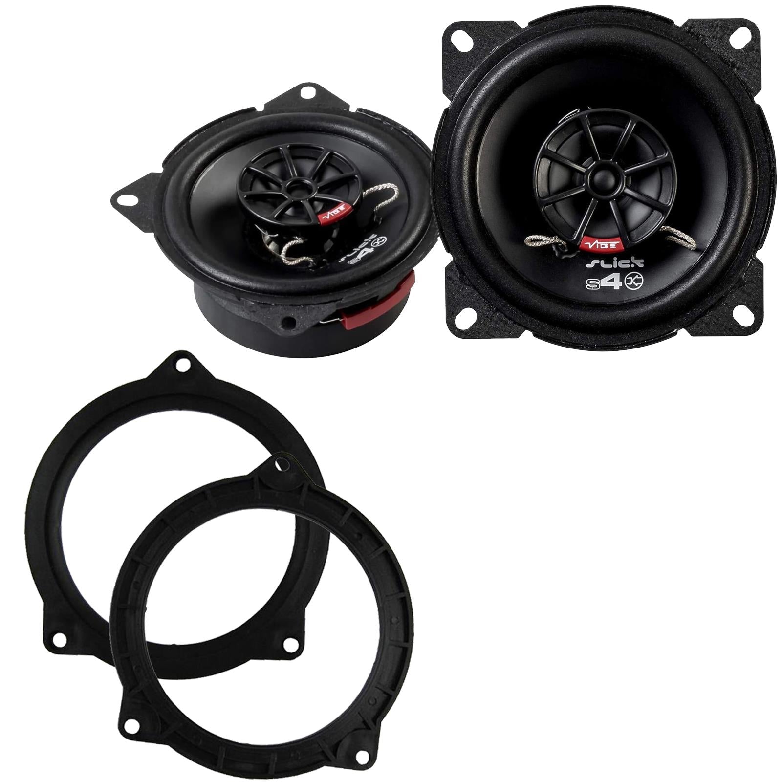 Vibe SLICK4 100mm/10cm/4" 2-Way Coaxial Car speakers (Per Pair Max 300|100 watts RMS) Fits BMW 5-Series 2011-17
