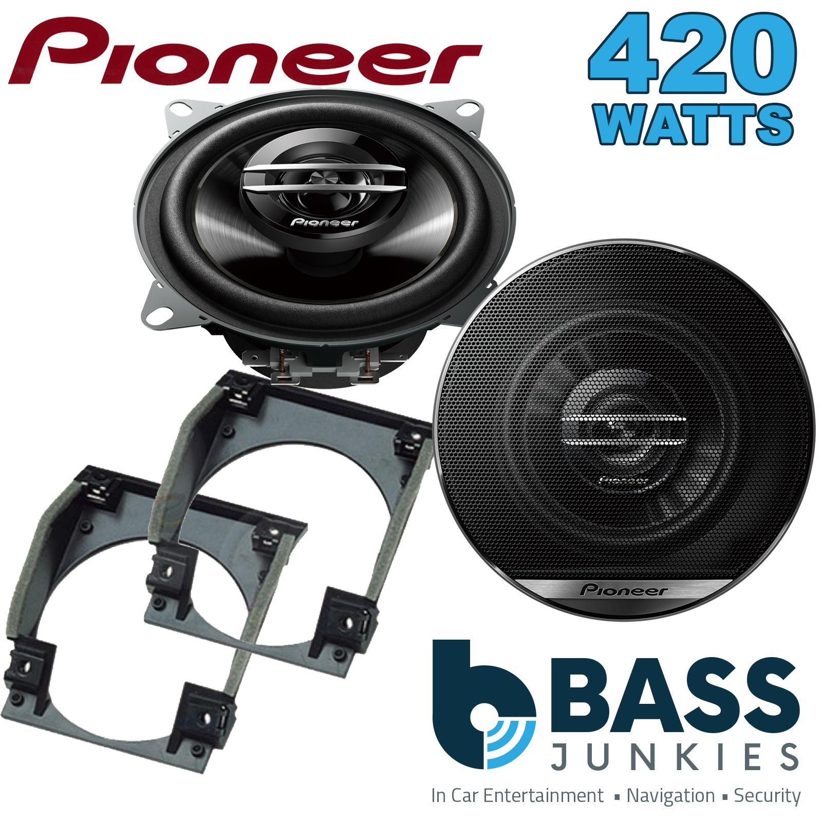 Pionner TS-G1020F 100mm/10cm/4" 2-Way Coaxial Car speakers (Per Pair Max 420|60 watts RMS) Fits Renault Twingo 1993-00