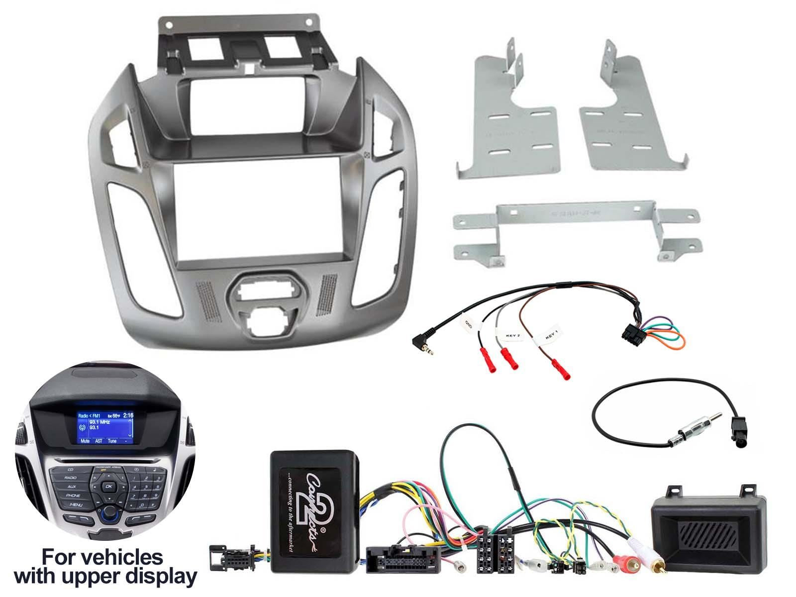 Connects2 Double Din Stereo fitting kit for Ford Transit-Connect 2013-2021 Vehicle Specific Stereo Screen Steering Controls Fitting Kit