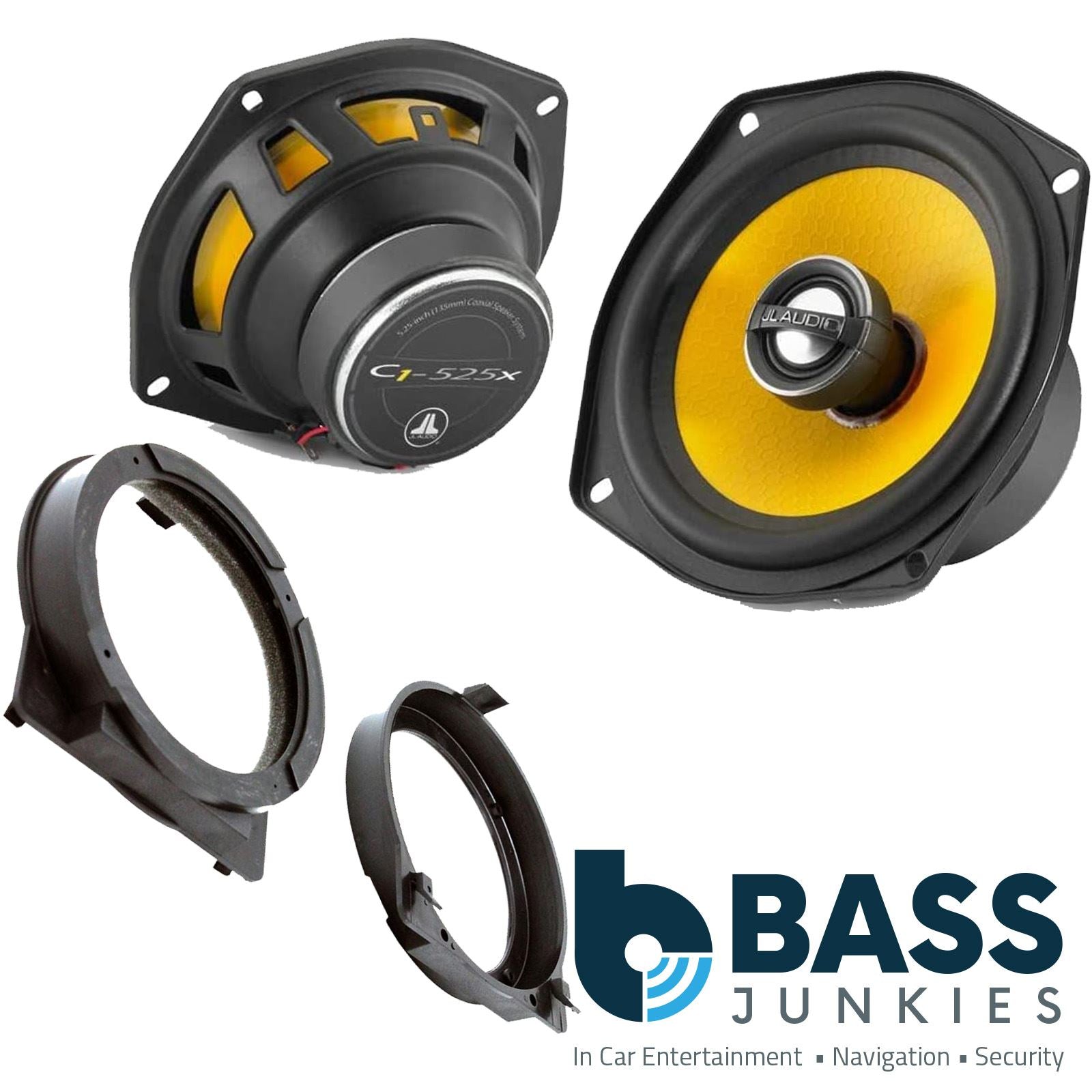 JL Audio C1-525X 2-Way 130mm/13cm/5.25" Coaxial Speakers (Per Pair 450 Watts) Fits Honda Jazz <-2008