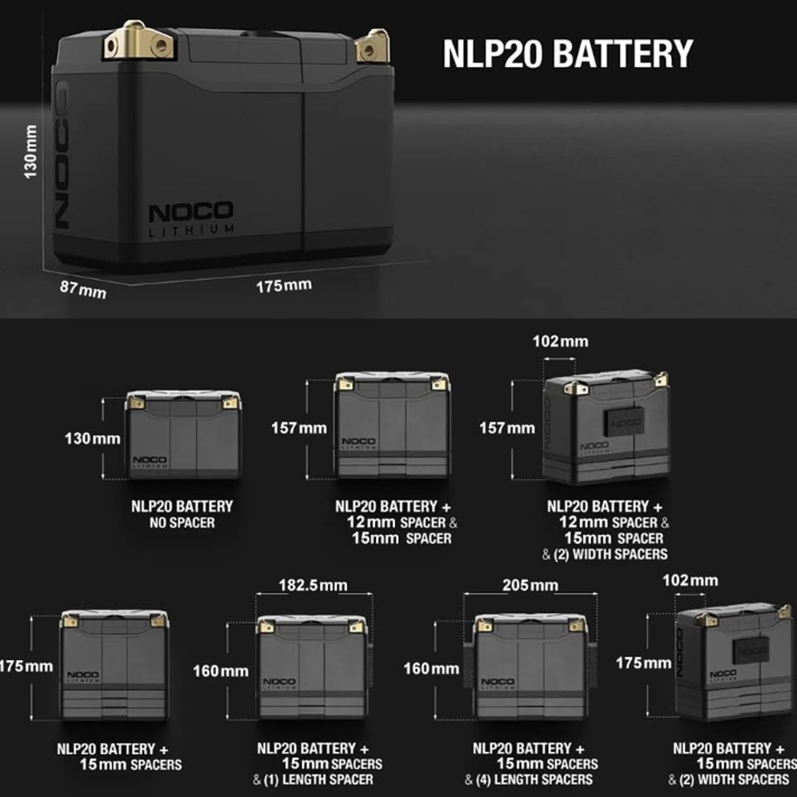 NOCO NLP20 - 12V Lithium Powersport Battery 600A Motorcycle ATV UTV PWC