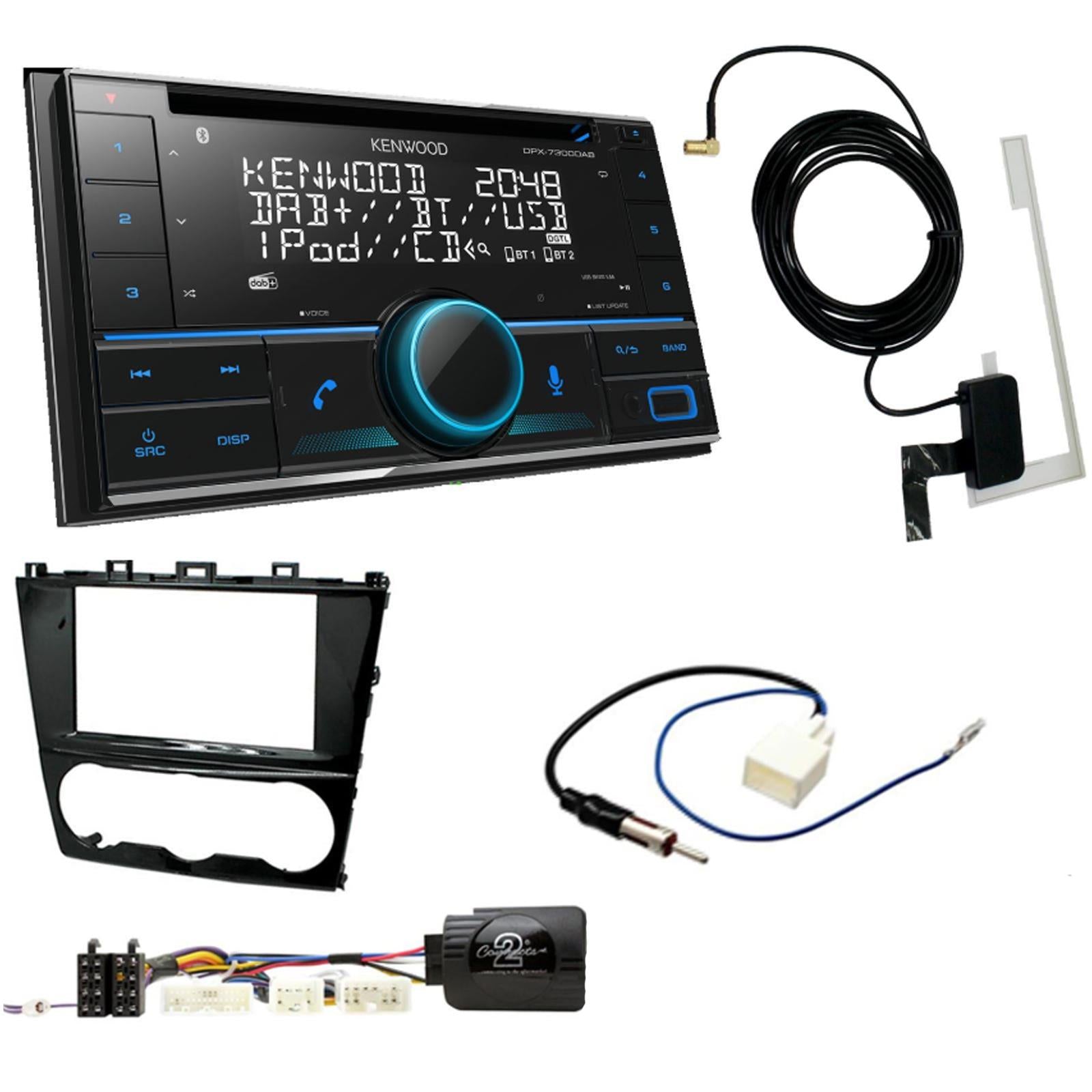 Kenwood DPX-7300DAB + Connects2 Double Din + Steering Wheel Controls fits Subaru Forester 2013-18|Impreza 2011-16|XV 2013-18