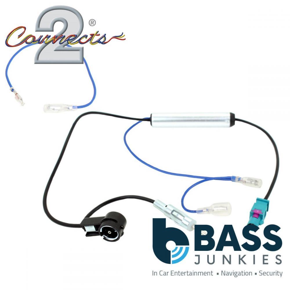 Connects2 CT27AA171 - Fakra to DIN & ISO Antenna Adapter Power Supply