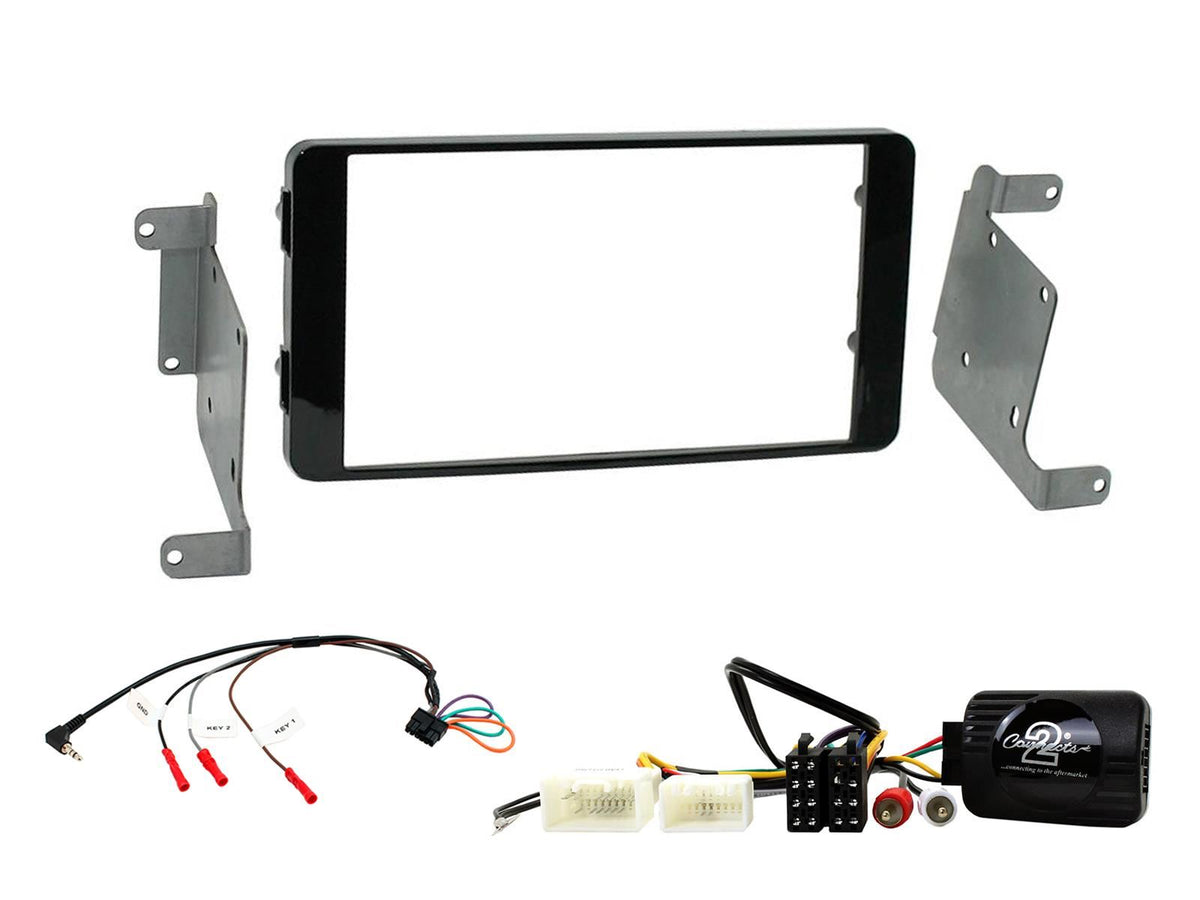 Double Din Stereo Fitting Kit + Steering Wheel Stalk Controls to fit Mitsubishi L200 2015-21 | Mitsubishi Triton 2015-21