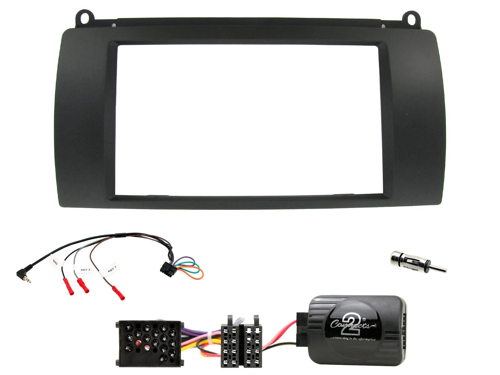 Connects 2 CTKRO01 - Rover 75 2000 Onwards Double Din Fascia & Steering Wheel Interface Installation Kit