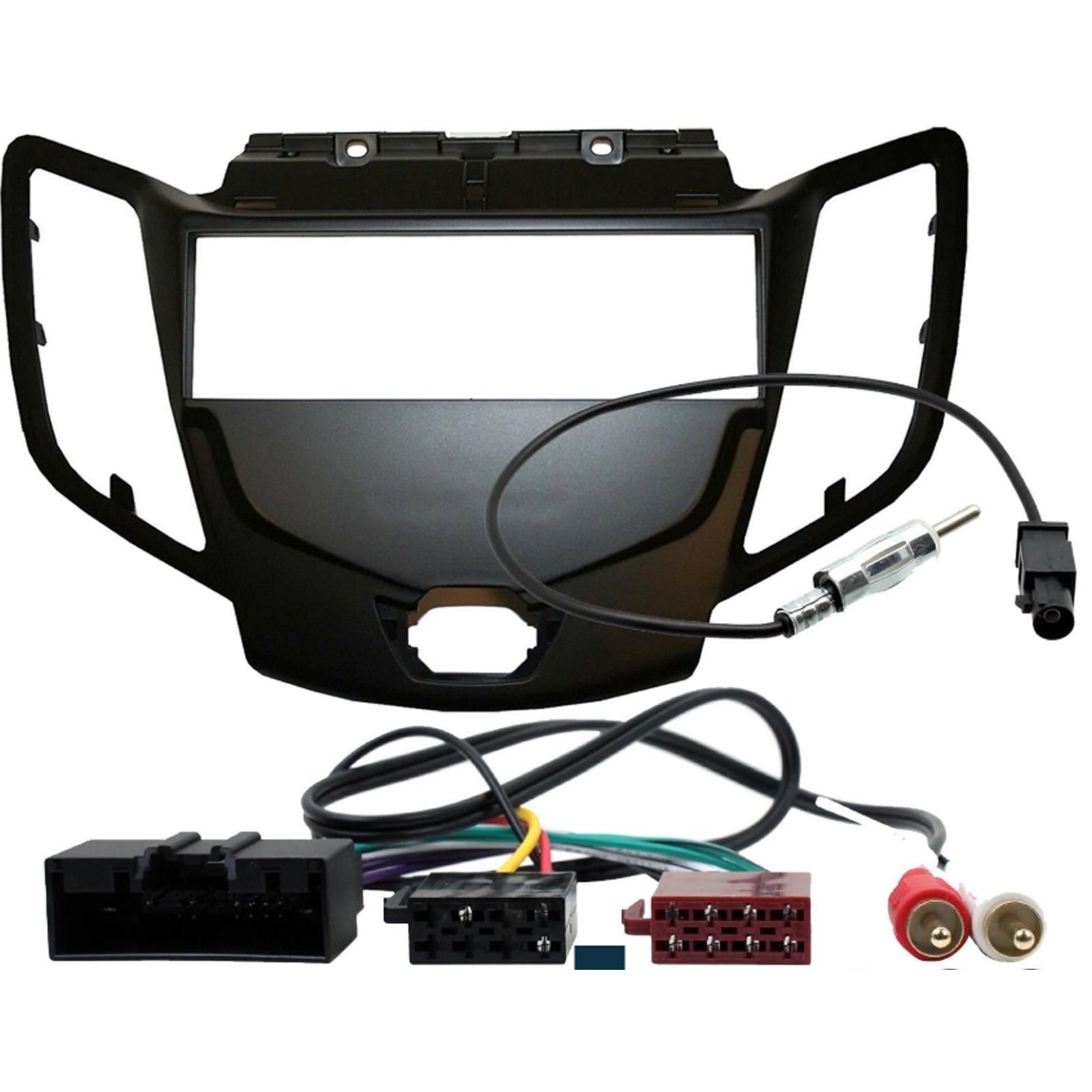 Ford Fiesta MK7 2008-2017 Single Din Car Stereo Black Fascia Panel & AUX Kit