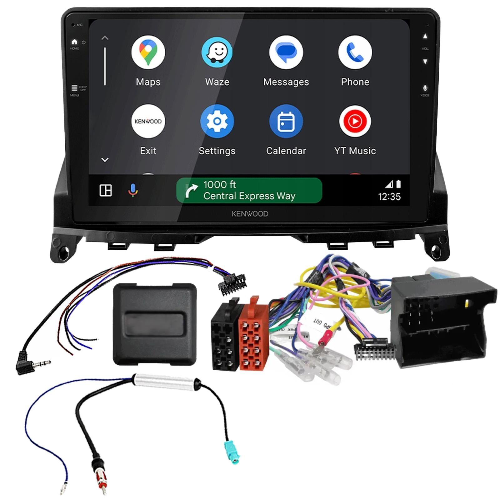 Kenwood 9" CarPlay Android Car Stereo Kit For Mercedes C Class W204 2007 - 2014