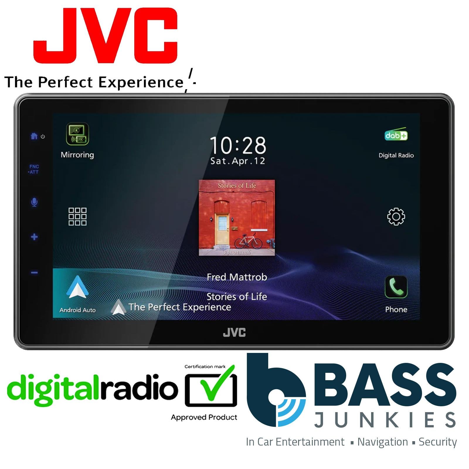 JVC KW-Z900DBW - 9" Floating HD Wireless CarPlay Android BT DAB+ Radio Car Stereo Screen