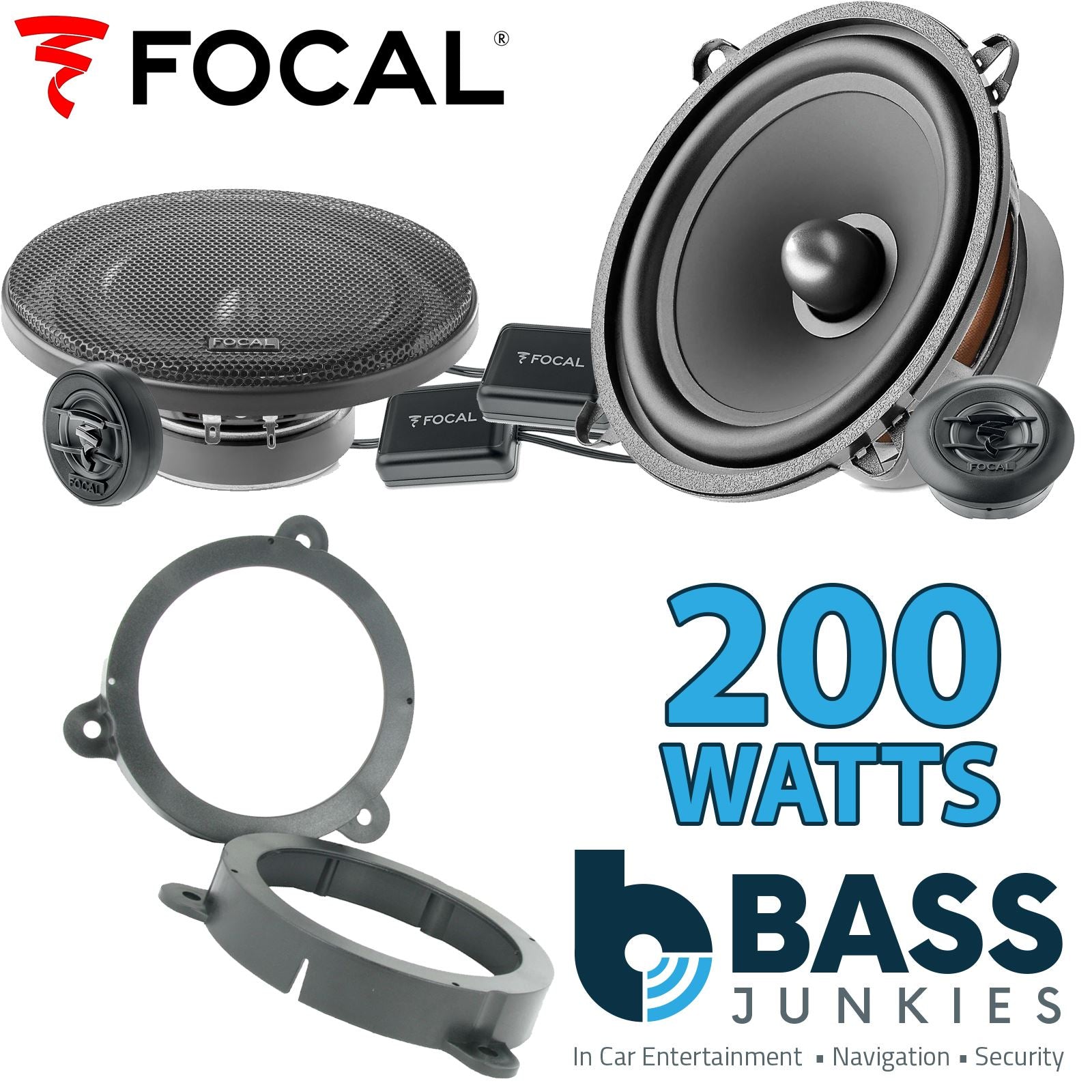 Focal Auditor ASE130 130mm/13cm/5.25"Car Component Speakers (Pair Max 200 watts) Fits Renault Megane 2008-12