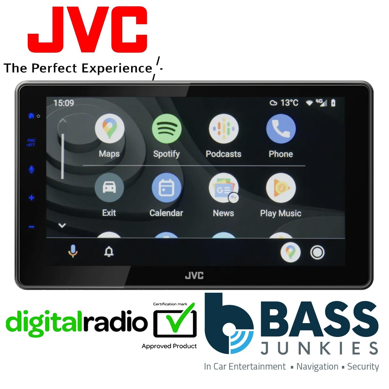 JVC KW-Z900DBW - 9" Floating HD Wireless CarPlay Android BT DAB+ Radio Car Stereo Screen