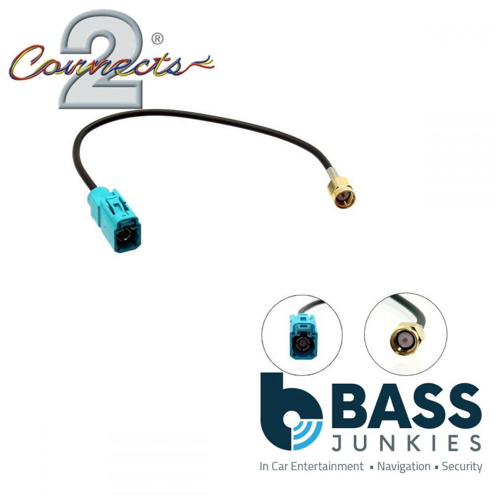 Connects2 CT27AA116 - DAB Extension Fakra Female to SMA MALE Car Stereo Radio Aerial Adaptor