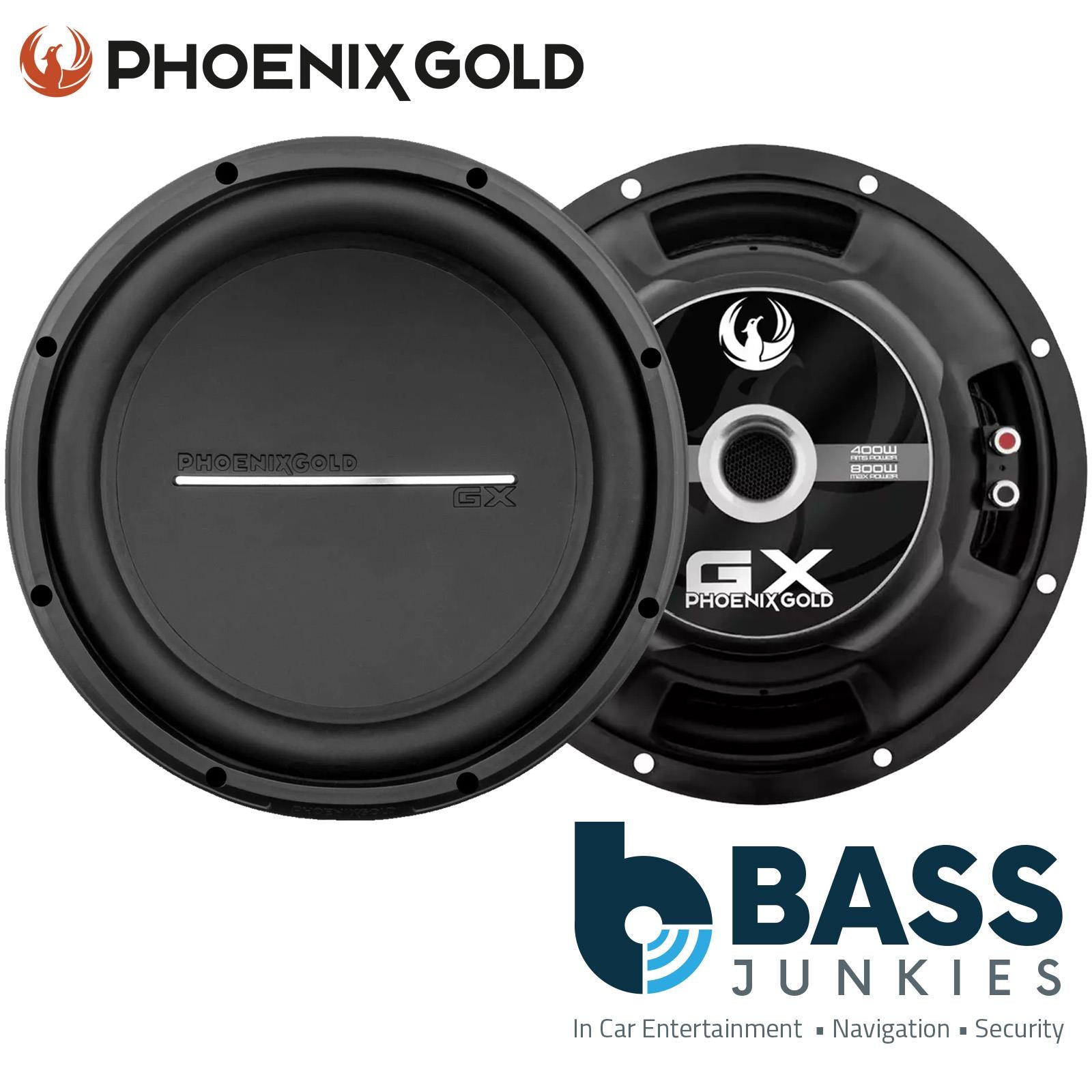 Phoenix Gold GX12D4 - 800 Watts 12" 30cm Car Subwoofer Sub & MDF Bass Box