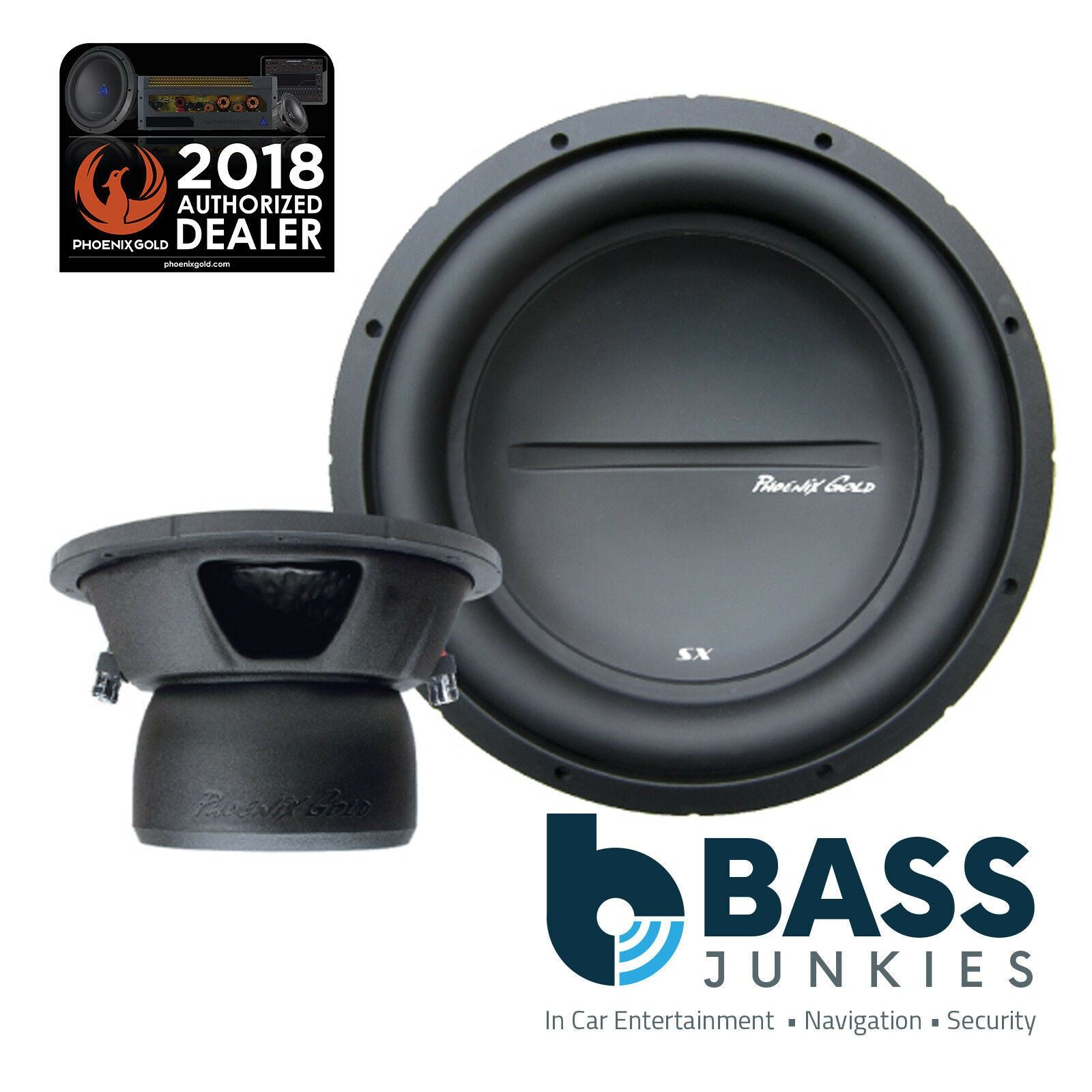Phoenix Gold SX112D4 - SX Series 12" Inch 800 Watts 4 Ohm Dual Voice Coil Car Sub Subwoofer