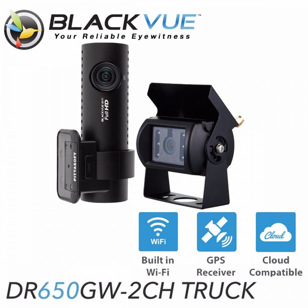 BLACKVUE DR650S 2CH TRUCK 32GB - Front & Rear Full HD Wi-Fi Car Dash Camera