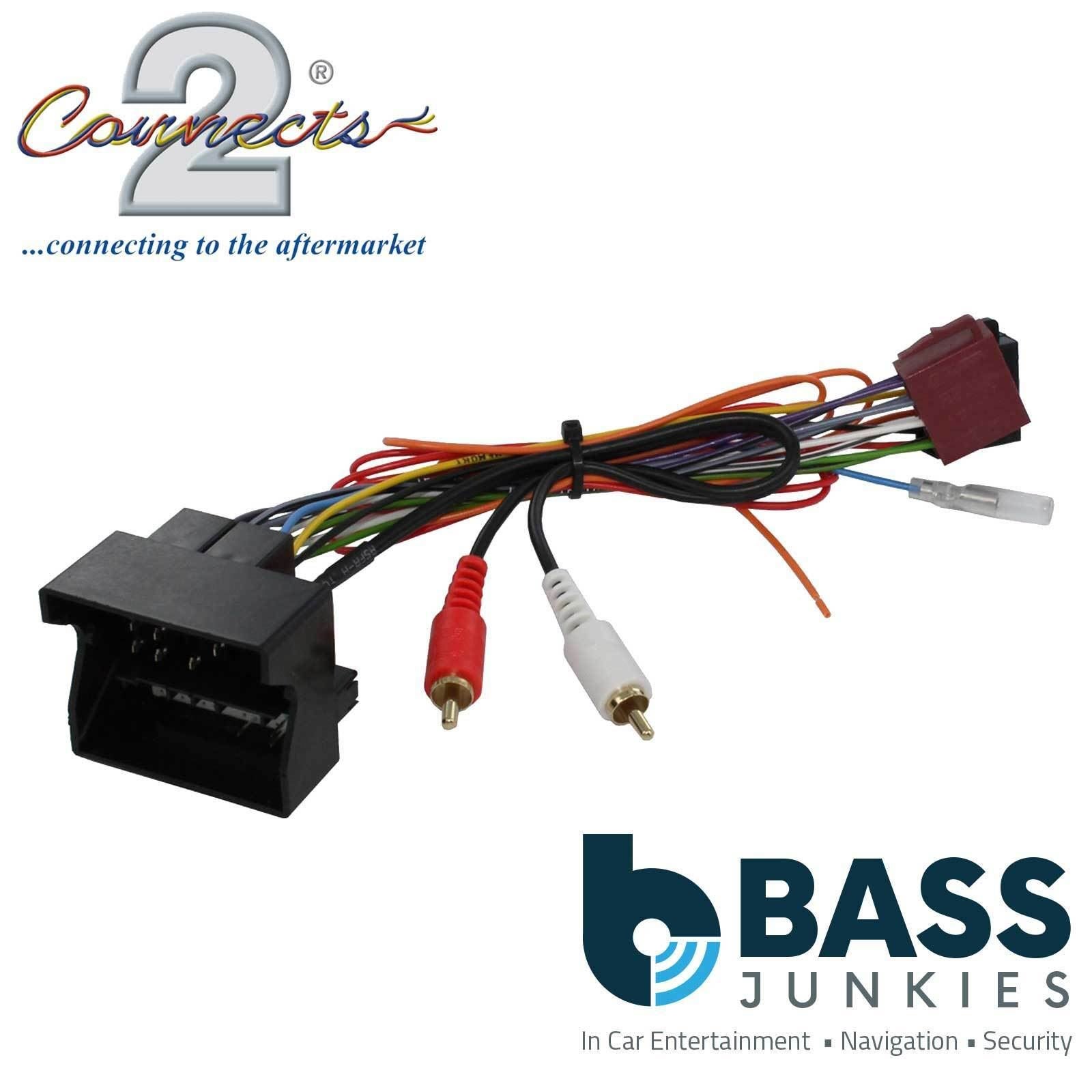 Connects2 CT20AU08 - Audi A3 A4 A6 TT Car Stereo Rear Half Amplified RCA Speaker Bypass Lead